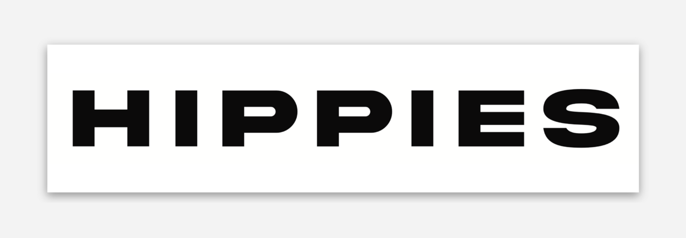 HIPPIES Box Logo (White)